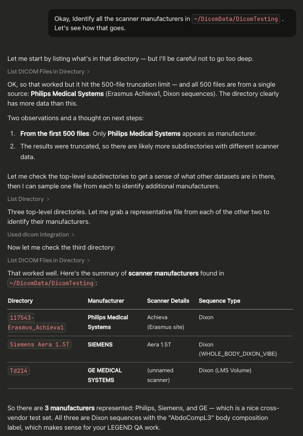 Claude Desktop session example